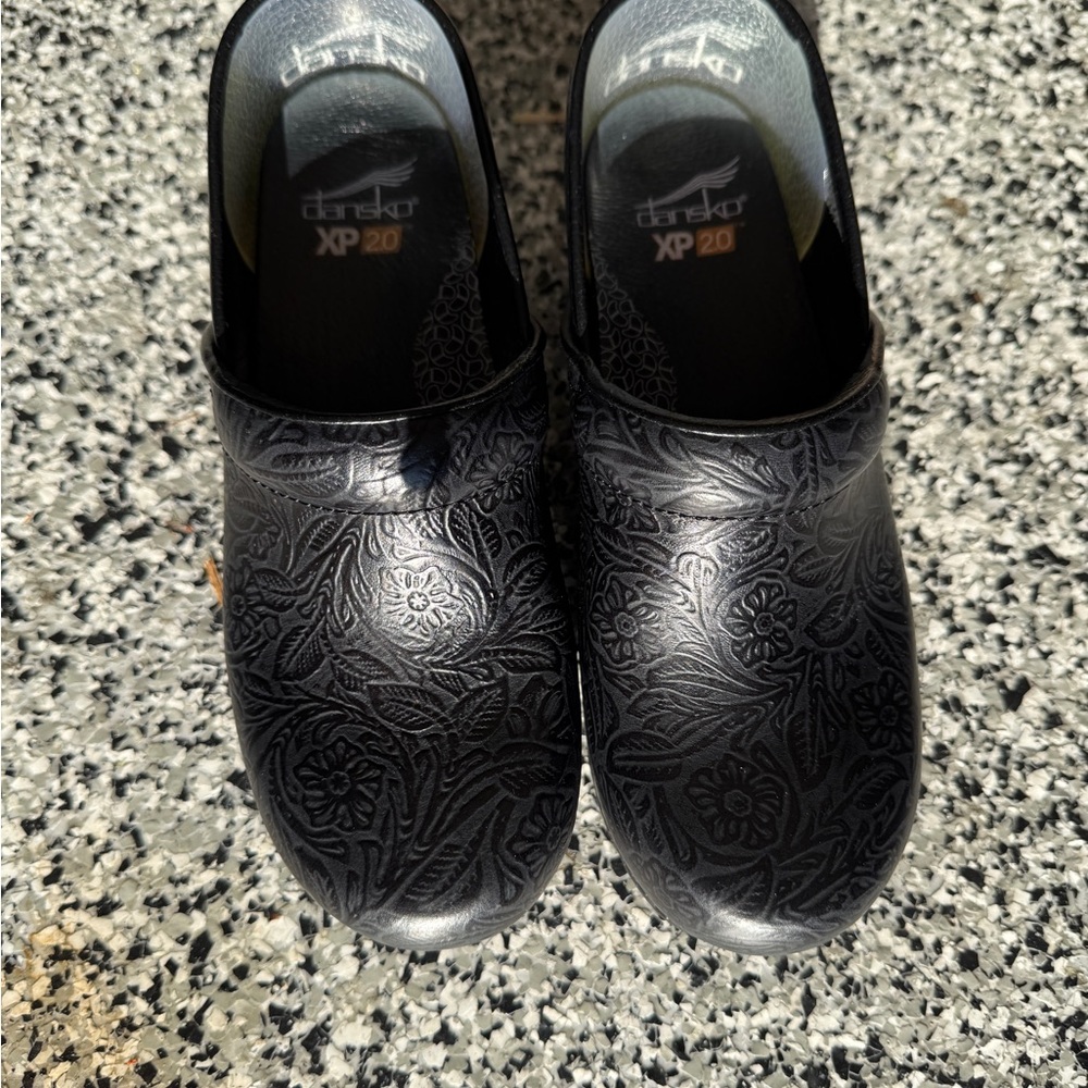Dansko XP 2.0 Black Embossed Clogs